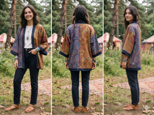 Kimono multicouleur triptyque