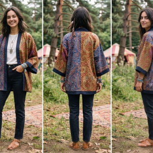 Kimono multicouleur triptyque